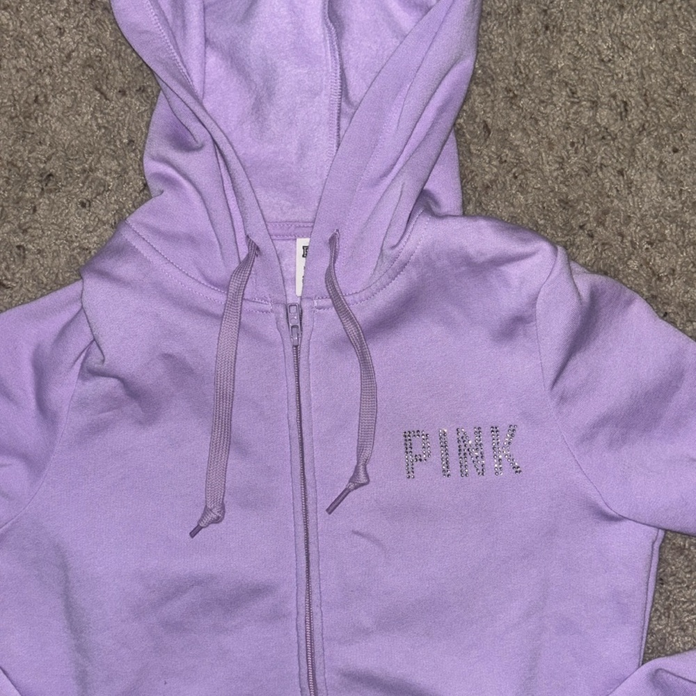PINK bling zip up jacket - Picture 2 of 4